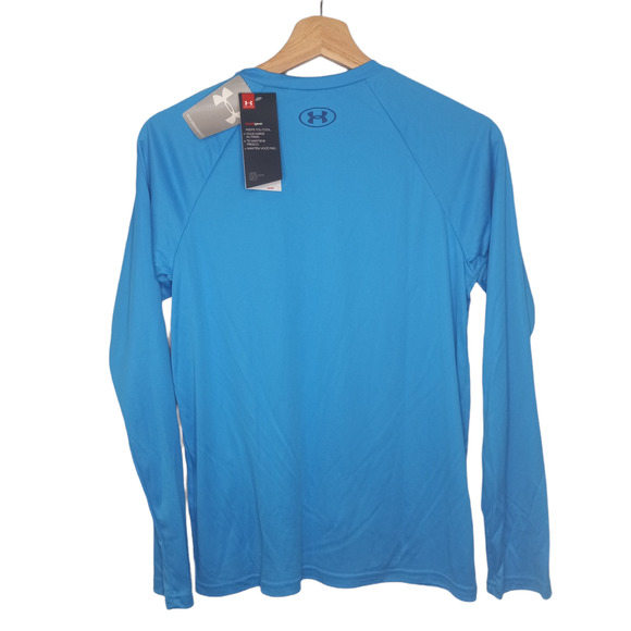 NWT Under Armour Blue Heatgear Long Sleeve Shirt - Picture 2 of 5